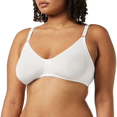 Sloggi Basic+ N, Sujetador sin Aros Mujer, Blanco (White), 105B Sloggi Basic+ N, Sujetador sin Aros Mujer, Blanco (White), 105B