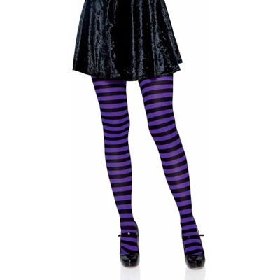 Leg Avenue Nylon Striped Tights Mujer Mujer (Pack de 1) Leg Avenue Nylon Striped Tights Mujer Mujer (Pack de 1)