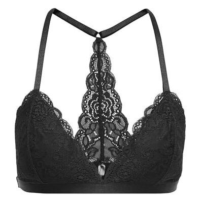 ONLY Onlchloe Encaje Padded Racer Bralette Acc Onlchloe Lace Padded Racer Bralette Acc Mujer (Paquete de 1), Negro, XS ONLY Onlchloe Encaje Padded Racer Bralette Acc Onlchloe Lace Padded Racer Bralette Acc Mujer (Paquete de 1), Negro, XS
