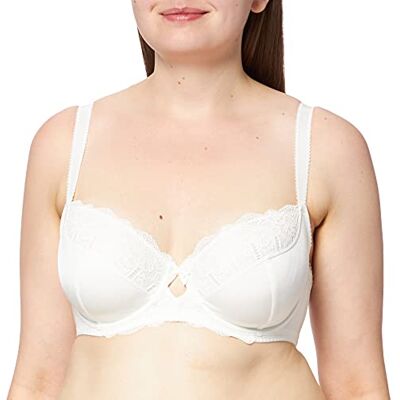 Dorina Sujetador Celine para Mujer – con Aros, Sin Relleno, Encaje Floral & Microfibra Suave, Tirantes Picot Ajustables, Espalda en Power Mesh, Lazo de Satén, Marfil Dorina Sujetador Celine para Mujer – con Aros, Sin Relleno, Encaje Floral & Microfibra Suave, Tirantes Picot Ajustables, Espalda en Power Mesh, Lazo de Satén, Marfil