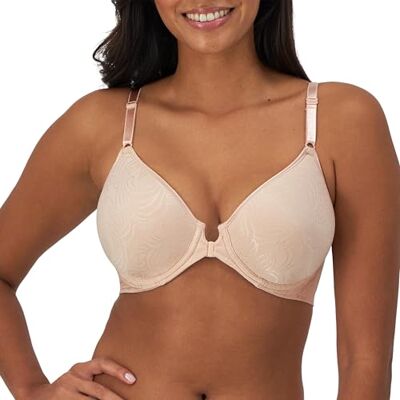 Bali Underwire Shaping, Comfort Revolution T-Shirt, Front-Close Bra Sujetador de Cobertura Completa, Semitranslúcida, Arena, 90D Mujeres Bali Underwire Shaping, Comfort Revolution T-Shirt, Front-Close Bra Sujetador de Cobertura Completa, Semitranslúcida, Arena, 90D Mujeres