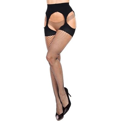 Glamory Malla Ouvert Medias de rejilla Negro 4XL Glamory Malla Ouvert Medias de rejilla Negro 4XL