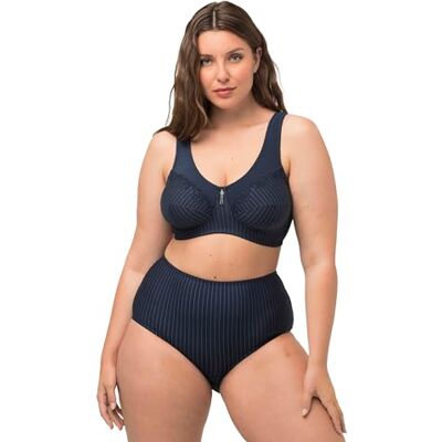 Ulla Popken Sujetador Reductor, sin Aros, con Colgante de Strass Azul Noche 95C 139-95C Ulla Popken Sujetador Reductor, sin Aros, con Colgante de Strass Azul Noche 95C 139-95C