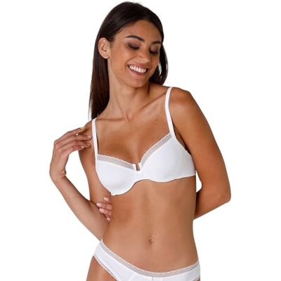 Lovable Sujetador de Mujer my Daily Comfort con Aros, la Copa Tiene Dos Capas de Microfibra para Mayor Soporte artículo L027M, 003 Bianco White, 75 Lovable Sujetador de Mujer my Daily Comfort con Aros, la Copa Tiene Dos Capas de Microfibra para Mayor Soporte artículo L027M, 003 Bianco White, 75