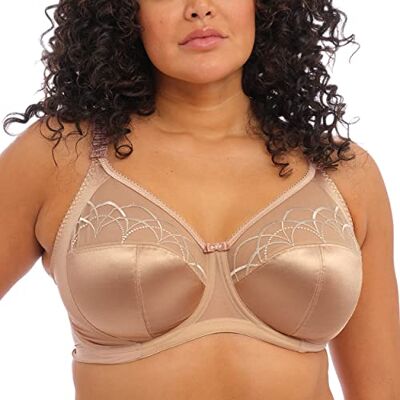 Elomi Cate-Sujetador con Aros con Copas Completas Altamente cubrientes, Transparente para Mujer, Avellana., 100E Elomi Cate-Sujetador con Aros con Copas Completas Altamente cubrientes, Transparente para Mujer, Avellana., 100E
