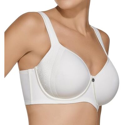 Selene , Sujetador Mujer con Copa Spacer Decorada en Encaje, Aros y Tirantes Anchos de Confort, Colección , Color Marfil, Talla 105 C Selene , Sujetador Mujer con Copa Spacer Decorada en Encaje, Aros y Tirantes Anchos de Confort, Colección , Color Marfil, Talla 105 C