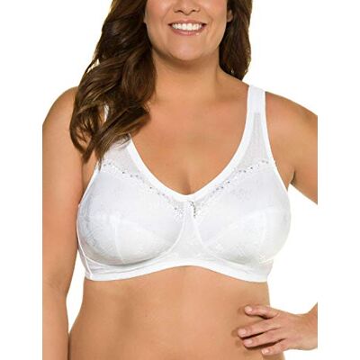 Ulla Popken Sujetador de Alivio, sin Aros, Encaje Blanco 115D 209-115D Ulla Popken Sujetador de Alivio, sin Aros, Encaje Blanco 115D 209-115D