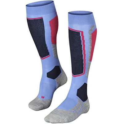 FALKE SK2 Intermediate W Kh lana hilo funcional gruesos cálidos 1 par, Calcetines de esquí Mujer, Azul Blue Note 6545, 35-36 FALKE SK2 Intermediate W Kh lana hilo funcional gruesos cálidos 1 par, Calcetines de esquí Mujer, Azul Blue Note 6545, 35-36
