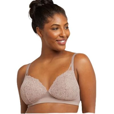 Maidenform , Pure Comfort Soft Support Wireless Longline, Wirefree Comfortable Lace Bra Sujetador, Opaco, Rubor Nocturno, L para Mujer Maidenform , Pure Comfort Soft Support Wireless Longline, Wirefree Comfortable Lace Bra Sujetador, Opaco, Rubor Nocturno, L para Mujer