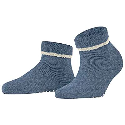 ESPRIT Cozy W Hp lana algodón puños en la suela 1 par, Calcetines para casa Mujer, Azul Light Denim 6660, 35/38 EU ESPRIT Cozy W Hp lana algodón puños en la suela 1 par, Calcetines para casa Mujer, Azul Light Denim 6660, 35/38 EU