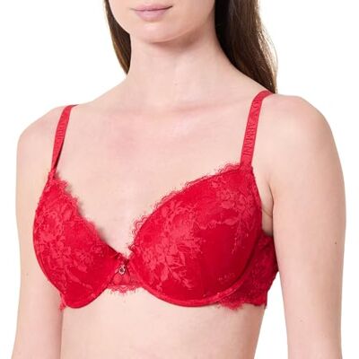 Giorgio Armani Woman's Eternal LACE Push Up Almohadillas extraíbles para mujer, color rojo 38B, rosso, 100B Giorgio Armani Woman's Eternal LACE Push Up Almohadillas extraíbles para mujer, color rojo 38B, rosso, 100B