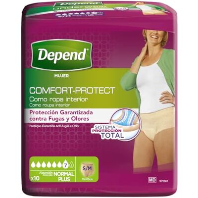 Ropa interior absorbente Depend talla S/M mujer 60 unidades Ropa interior absorbente Depend talla S/M mujer 60 unidades