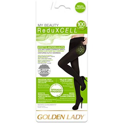 Golden Lady Mujer Reduxcell 100 2p Medias 100 DEN, Negro (Negro 099a), Small (Talla del fabricante: 2 – S) Golden Lady Mujer Reduxcell 100 2p Medias 100 DEN, Negro (Negro 099a), Small (Talla del fabricante: 2 – S)