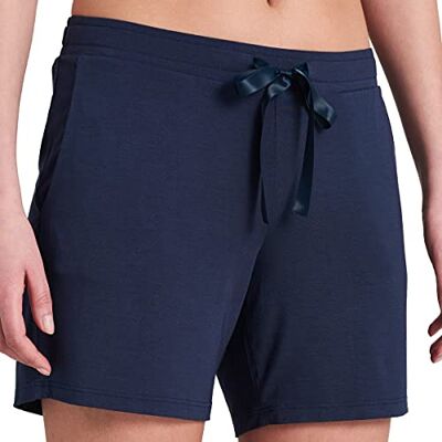 Schiesser Pantalones Cortos de Dormir para Mujer, Mezcla Modal + Parte Inferior de Pijama Relajante, Azul_, 38 Schiesser Pantalones Cortos de Dormir para Mujer, Mezcla Modal + Parte Inferior de Pijama Relajante, Azul_, 38