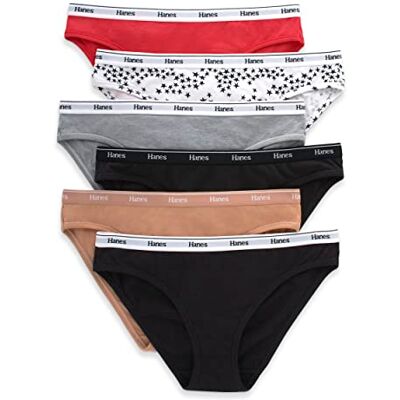 Hanes Originals Thong Panties, Breathable Stretch Cotton Underwear, Assorted, 6-Pack Tanga Mujer (Pack de 6) Hanes Originals Thong Panties, Breathable Stretch Cotton Underwear, Assorted, 6-Pack Tanga Mujer (Pack de 6)