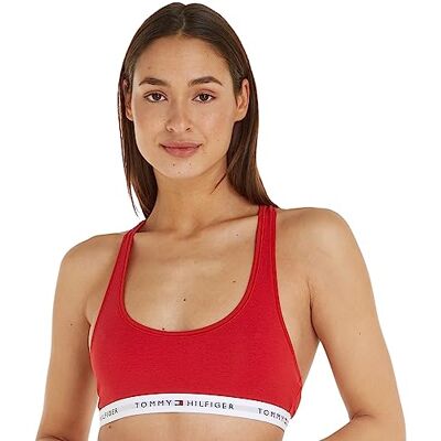 Tommy Hilfiger Sujetador Bralette Mujer elástico, Rojo (Primary Red), M Tommy Hilfiger Sujetador Bralette Mujer elástico, Rojo (Primary Red), M