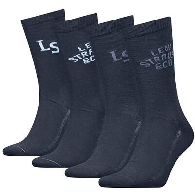 Levi's Regular Cut Logo Giftbox Calcetines clásicos (Pack de 4) Unisex Adulto Levi's Regular Cut Logo Giftbox Calcetines clásicos (Pack de 4) Unisex Adulto