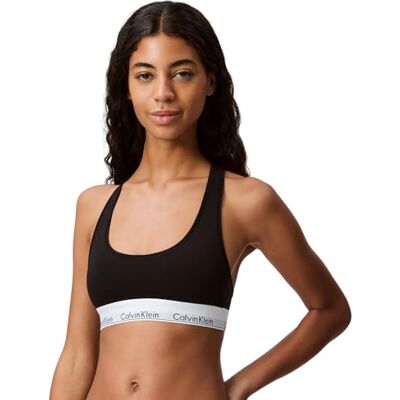 Calvin Sujetador Bralette para Mujer Unlined Deportivo, Negro (Black), S Calvin Sujetador Bralette para Mujer Unlined Deportivo, Negro (Black), S