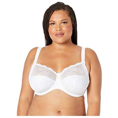 Elomi Morgan Banded Underwire Stretch Lace Bra Sujetador de Alta Cobertura para Mujer Bianco 95K Elomi Morgan Banded Underwire Stretch Lace Bra Sujetador de Alta Cobertura para Mujer Bianco 95K