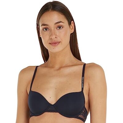 Tommy Hilfiger Sujetador Balconette Mujer con Aros, Azul (Desert Sky), 80A Tommy Hilfiger Sujetador Balconette Mujer con Aros, Azul (Desert Sky), 80A