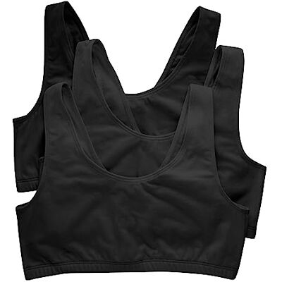 Hanes Bralette de algodón para Mujer, Paquete de 3, Paquete de 3- Negro, XXL Hanes Bralette de algodón para Mujer, Paquete de 3, Paquete de 3- Negro, XXL