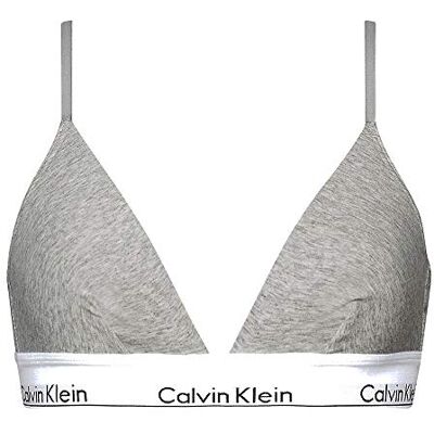 Calvin Sujetador Bralette Mujer Triangle Relleno extraíble, Gris (Grey Heather), XL Calvin Sujetador Bralette Mujer Triangle Relleno extraíble, Gris (Grey Heather), XL