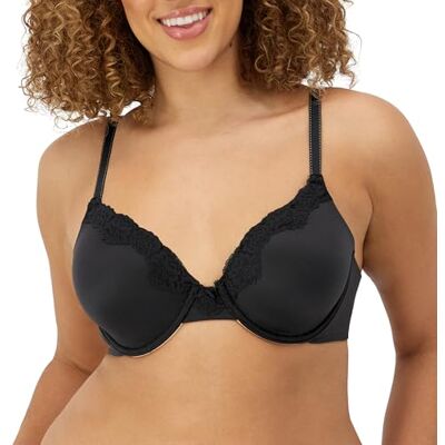 Maidenform Sujetador para Mujer, Color Liso, Microfibra, Negro, 100C Maidenform Sujetador para Mujer, Color Liso, Microfibra, Negro, 100C