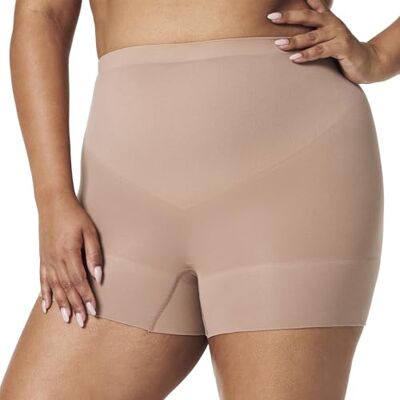 Spanx Power Shorty, Malla Moldeadora Mujer, Beige (Café au Lait), S Spanx Power Shorty, Malla Moldeadora Mujer, Beige (Café au Lait), S