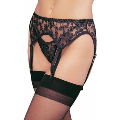Leg Avenue LIGUERO DE ENCAJE CON TANGA A JUEGO NEGRO PLUS Leg Avenue LIGUERO DE ENCAJE CON TANGA A JUEGO NEGRO PLUS