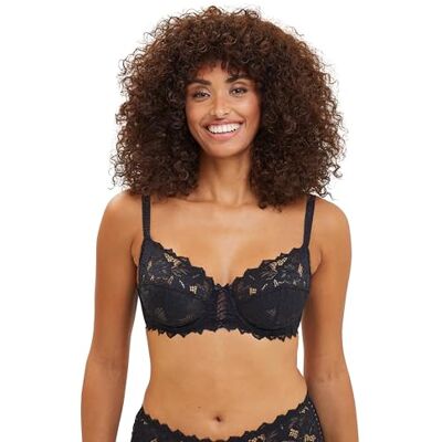 Sans Complexe Arum Sujetador Push up clásico de Encaje con Aros Mujer Black 85C Sans Complexe Arum Sujetador Push up clásico de Encaje con Aros Mujer Black 85C