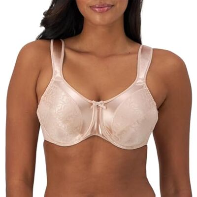 Bali Sujetador con Aros Minimizer Satin Tracings para Mujer, Palo De Rosa, 110F Bali Sujetador con Aros Minimizer Satin Tracings para Mujer, Palo De Rosa, 110F