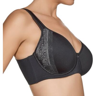 Selene , Sujetador Mujer con Copa Spacer Decorada en Encaje, Aros y Tirantes Anchos de Confort, Colección , Color Negro, Talla 90 C Selene , Sujetador Mujer con Copa Spacer Decorada en Encaje, Aros y Tirantes Anchos de Confort, Colección , Color Negro, Talla 90 C