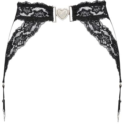 COTTELLI Lingerie Cinturón de liga para mujer Black S/M COTTELLI Lingerie Cinturón de liga para mujer Black S/M