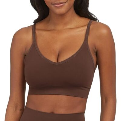 Spanx EcoCare Bralette para Mujer, Castaño (Chestnut Brown), 2X Spanx EcoCare Bralette para Mujer, Castaño (Chestnut Brown), 2X