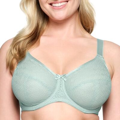 Glamorise Wonderwire 9855 Sujetador de Encaje para Mujer, Opaco, 115 g, Verde Jade, 115G Glamorise Wonderwire 9855 Sujetador de Encaje para Mujer, Opaco, 115 g, Verde Jade, 115G