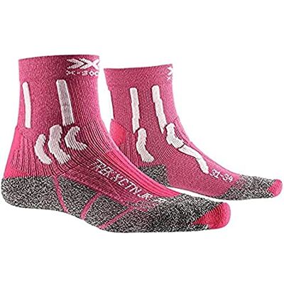 X-Bionic X-Socks Trek X Ctn Jr, Calcetines, Unisex niños, Flamingo Pink/Arctic White, 35-38 X-Bionic X-Socks Trek X Ctn Jr, Calcetines, Unisex niños, Flamingo Pink/Arctic White, 35-38