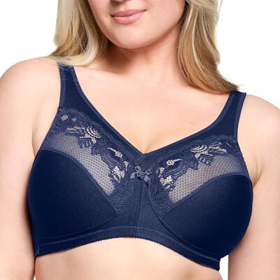Glamorise Magic Lift Minimizer Bra Sujetador de cobertura completa, Mujer, Azul, 100G Glamorise Magic Lift Minimizer Bra Sujetador de cobertura completa, Mujer, Azul, 100G