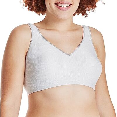 Hanes Wireless, Smooth Comfort Full-Coverage T-Shirt Bra, Single Or 2-Pack Sujetador, Opaco, Color Gris de Ley, L Mujeres Hanes Wireless, Smooth Comfort Full-Coverage T-Shirt Bra, Single Or 2-Pack Sujetador, Opaco, Color Gris de Ley, L Mujeres