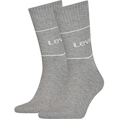 Levi's Logo Sport Unisex Short Cut Socks, Calcetín corto adulto, opacity, grey melange, 43 regular Levi's Logo Sport Unisex Short Cut Socks, Calcetín corto adulto, opacity, grey melange, 43 regular