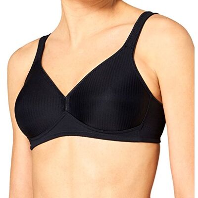Triumph Mujer Modern Soft+Cotton N, Wireless Bra, Black, 100A Triumph Mujer Modern Soft+Cotton N, Wireless Bra, Black, 100A