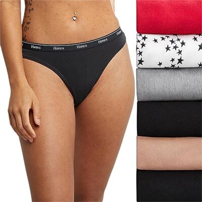 Hanes Bragas Originales para Mujer, Ropa Interior de algodón elástico Transpirable, Surtidos, Paquete de 6, Mezcla de Colores básicos., S Hanes Bragas Originales para Mujer, Ropa Interior de algodón elástico Transpirable, Surtidos, Paquete de 6, Mezcla de Colores básicos., S