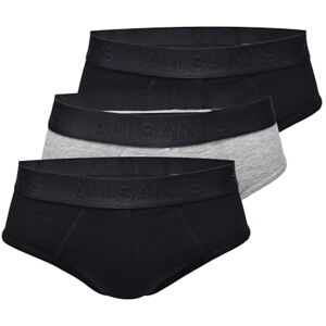 AllSaints Calzoncillos para Hombre con Bolsa contorneada, algodón orgánico elástico y Cintura con Logo. Color Negro Multi, Pack de 3, Talla Grande AllSaints Calzoncillos para Hombre con Bolsa contorneada, algodón orgánico elástico y Cintura con Logo. Color Negro Multi, Pack de 3, Talla Grande