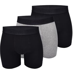 AllSaints Bóxers para Hombre con Bolsa contorneada, algodón orgánico elástico y Cintura con Logotipo. Color Negro Multi, Pack de 3 Unidades, Talla Extragrande AllSaints Bóxers para Hombre con Bolsa contorneada, algodón orgánico elástico y Cintura con Logotipo. Color Negro Multi, Pack de 3 Unidades, Talla Extragrande