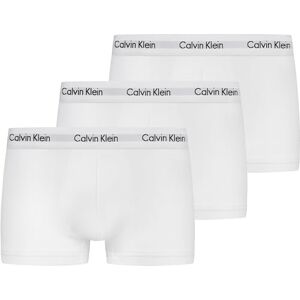 Calvin Calzoncillos bóxer Hombre Pack de 3 Low Rise Trunks Ropa Interior, Blanco (White), XS Calvin Calzoncillos bóxer Hombre Pack de 3 Low Rise Trunks Ropa Interior, Blanco (White), XS