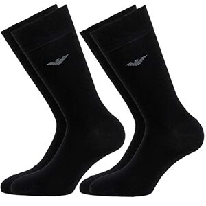 Emporio Armani Underwear 2-Pack Short Socks Medias, Black X, TU para Hombre