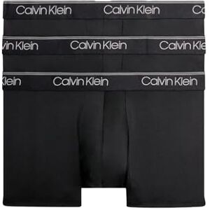 Calvin Pack de 3 Calzoncillos Bóxer para Hombre Low Rise Trunk Algodón Elástico, Negro (Black), L Calvin Pack de 3 Calzoncillos Bóxer para Hombre Low Rise Trunk Algodón Elástico, Negro (Black), L