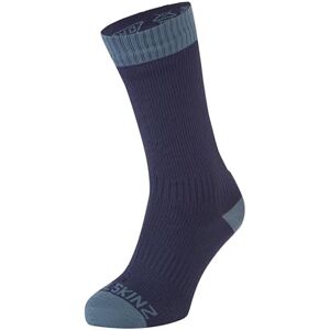 SEALSKINZ Calcetines Impermeables de Longitud Media para Clima cálido Unisex para Adultos, Azul Marino, XL SEALSKINZ Calcetines Impermeables de Longitud Media para Clima cálido Unisex para Adultos, Azul Marino, XL