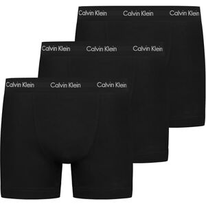 Calvin Calzoncillos bóxer Hombre Pack de 3 Trunks Ropa Interior, Negro (Black W Black WB), L Calvin Calzoncillos bóxer Hombre Pack de 3 Trunks Ropa Interior, Negro (Black W Black WB), L