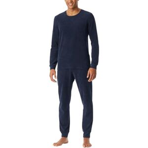 Schiesser Conjunto de Pijama Largo de Terciopelo para Hombre, Azul Nocturno_, 54 Schiesser Conjunto de Pijama Largo de Terciopelo para Hombre, Azul Nocturno_, 54