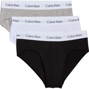 Calvin Calzoncillos Hip Briefs Hombre Pack de 3 Ropa Interior, Multicolor (Black/White/Grey Heather), M Calvin Calzoncillos Hip Briefs Hombre Pack de 3 Ropa Interior, Multicolor (Black/White/Grey Heather), M